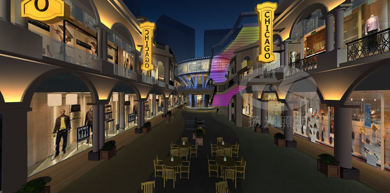 商業街夜景(jǐng)照明設計 商業街(jiē)夜景照明設計