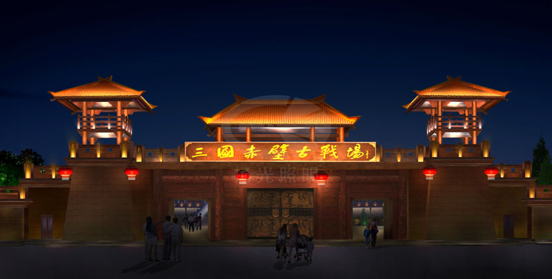 古建築燈光（guāng）亮化效果圖