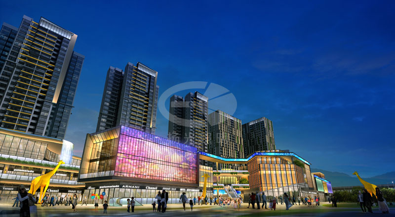 商業廣場夜景亮化設計 商業(yè)廣場夜景亮化設計