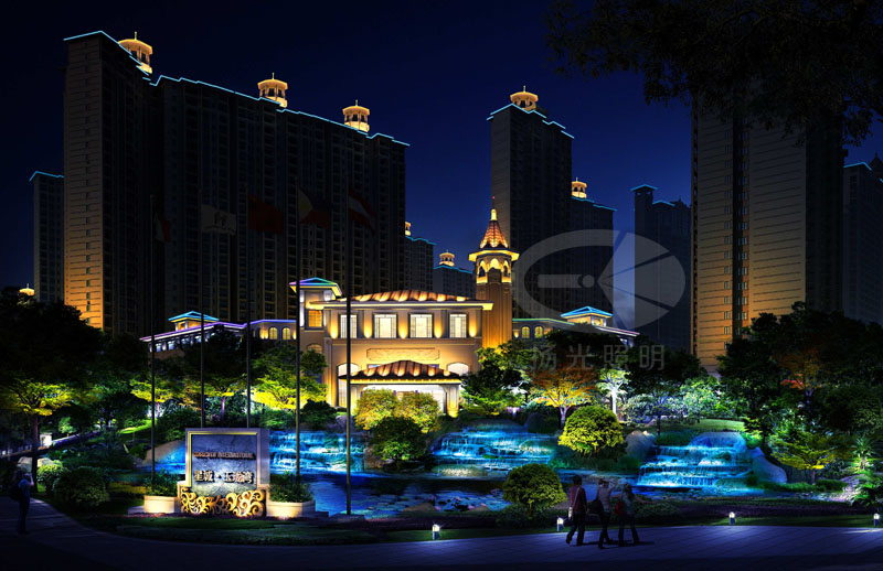 社區夜景（jǐng）亮（liàng）化（huà）設計效果圖