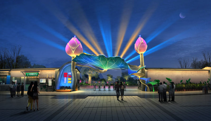 主題公園夜景（jǐng）燈光設計效果圖一（yī）