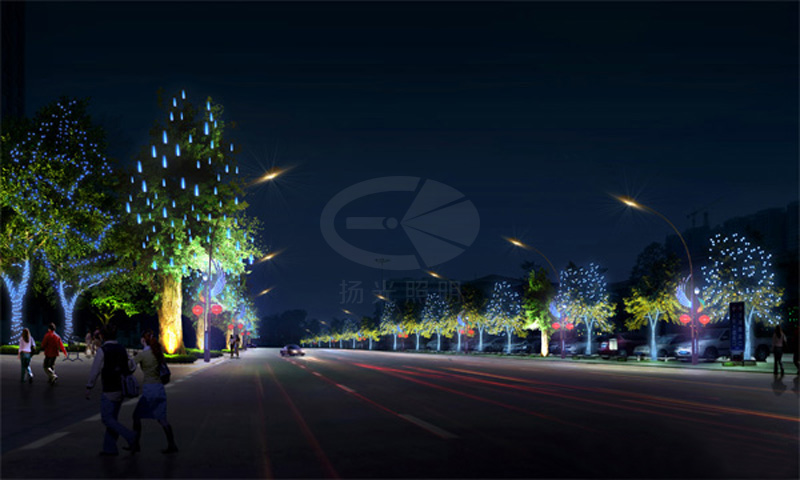 道路夜（yè）景照明設計效果圖
