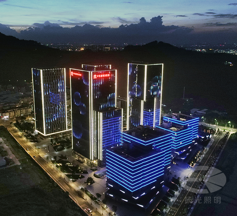 中國鐵建南方總部（bù）商業綜合體燈光工程實景圖（tú）