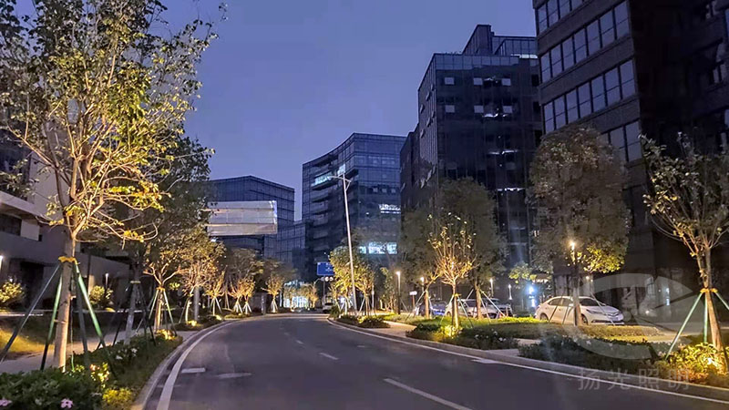 東莞中集智穀產業（yè）園景觀照明工程夜景圖