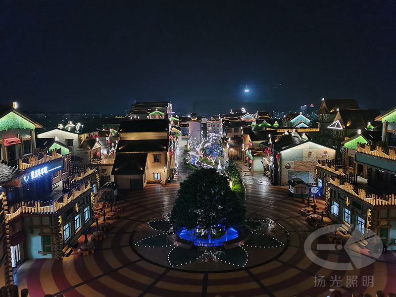 旅遊鄉鎮夜景照明實景（jǐng）圖