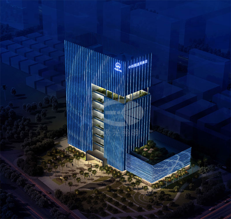 建築夜景亮化設計效果圖