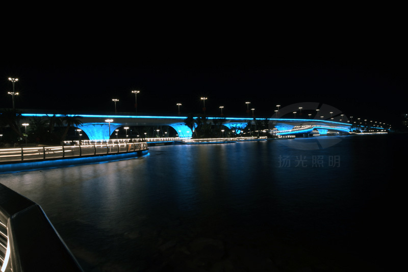 大橋夜景燈光工程實（shí）景圖