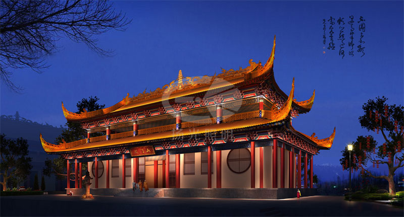 古建築泛光照明（míng）設計效果圖