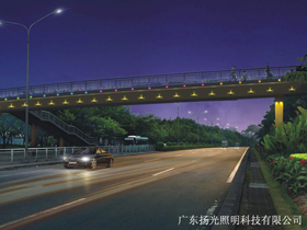 東莞長塘路人行（háng）天橋夜景照明