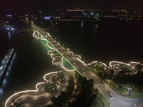 海（hǎi）花島入島橋梁夜景照明工程