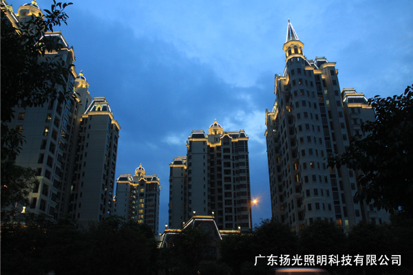 廣州香檳公寓燈光工程（chéng）現場實拍