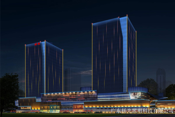 山（shān）西萬豪華府寫字樓夜景亮化