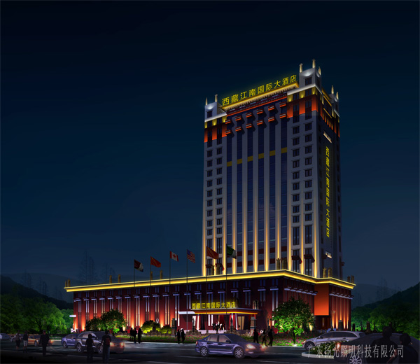 西藏江（jiāng）南國際大酒（jiǔ）店夜景照明